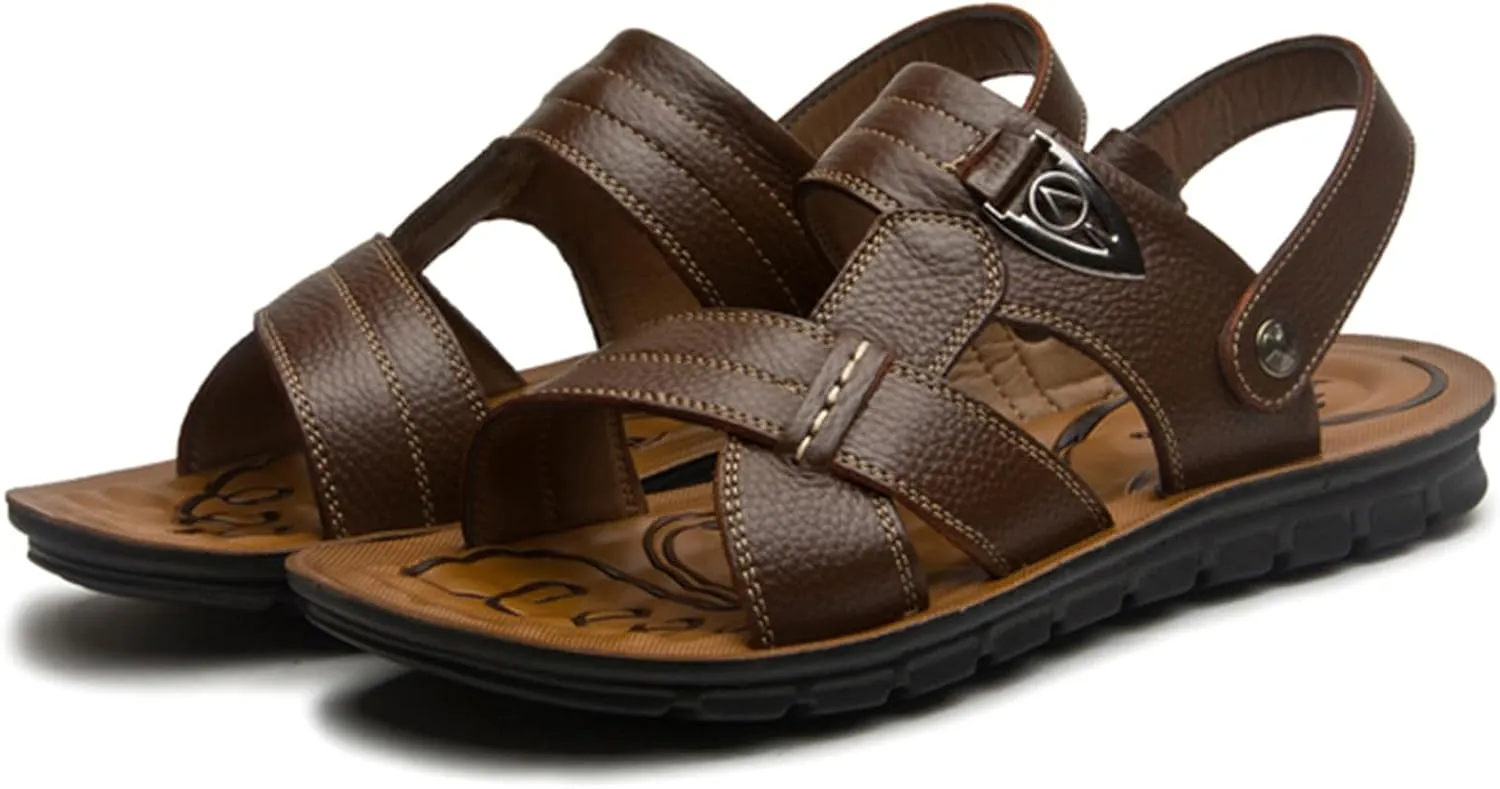 WUIWUIYU Mens' Big Boys' Casual Sandals Open Toe Summer Flats Water Beach Slippers Stream-Treakking Shoes