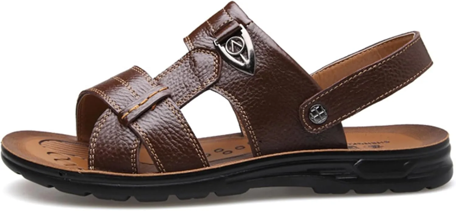 WUIWUIYU Mens' Big Boys' Casual Sandals Open Toe Summer Flats Water Beach Slippers Stream-Treakking Shoes