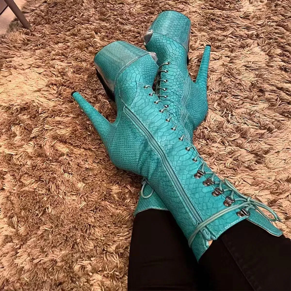 WUXIN H&P Women's Pole Dance Shoes protectors Exotic Heels protectors
