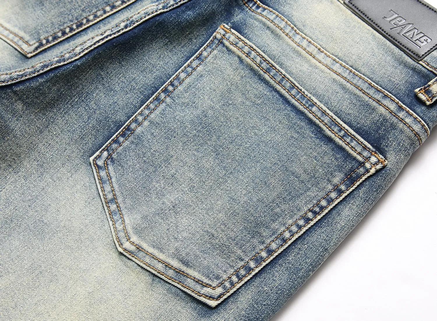 XIMXIMMTIAN Men's Biker Moto Washed Distressed Slim Fit Straight Jeans Denim…