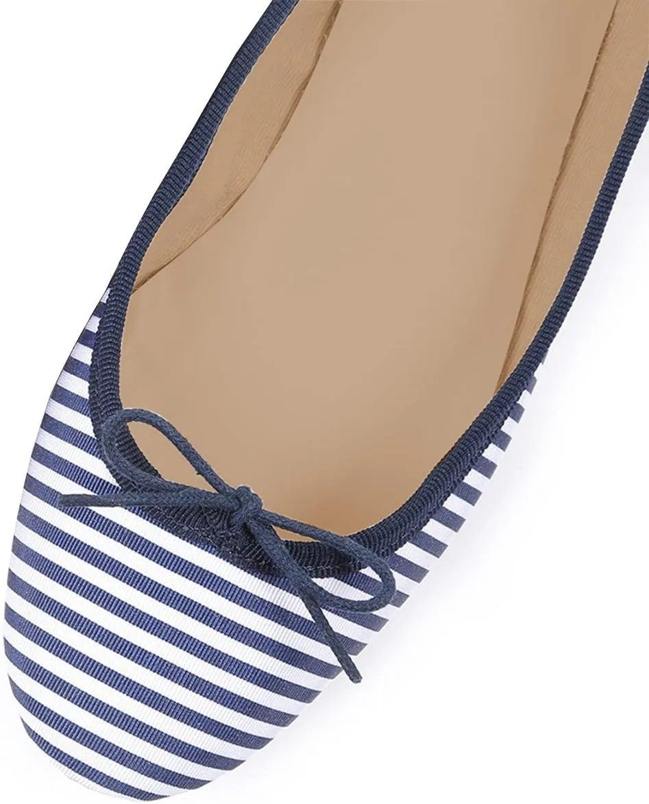 XYD Women Comfort Ballet Flats Round Toe Slip On Casual Daily Walking Shoes with Bows