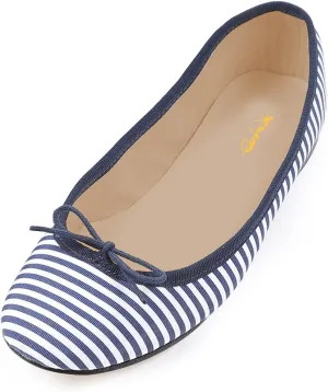 XYD Women Comfort Ballet Flats Round Toe Slip On Casual Daily Walking Shoes with Bows
