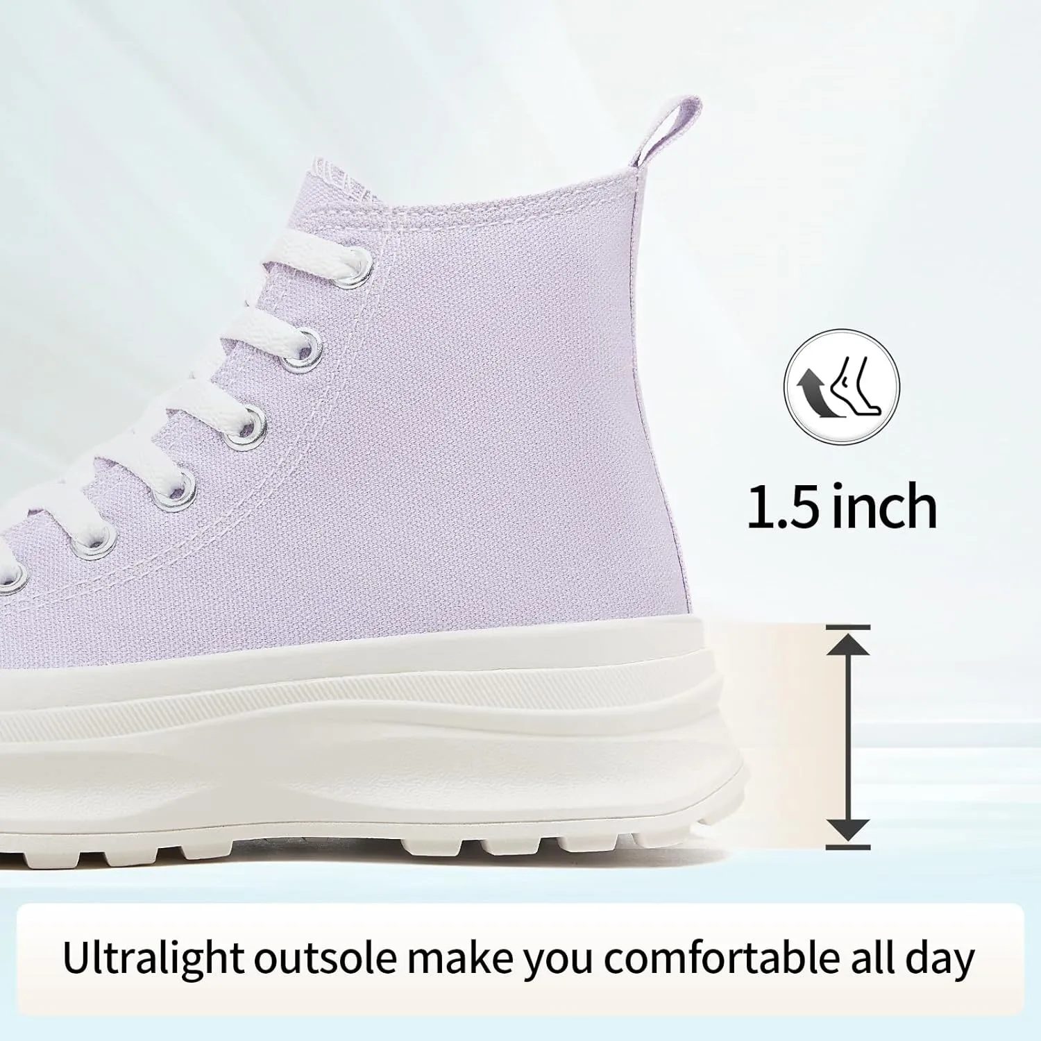 Yageyan Womens High Top Sneakers - Platform Shoes, Canvas, Tennis, Classic, Casual, Comfortable