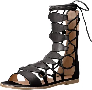 YDN Sexy Ankle High Gladiator Sandals for Women Lace up Open toe Flats Zips Shoes size 4-15 M US