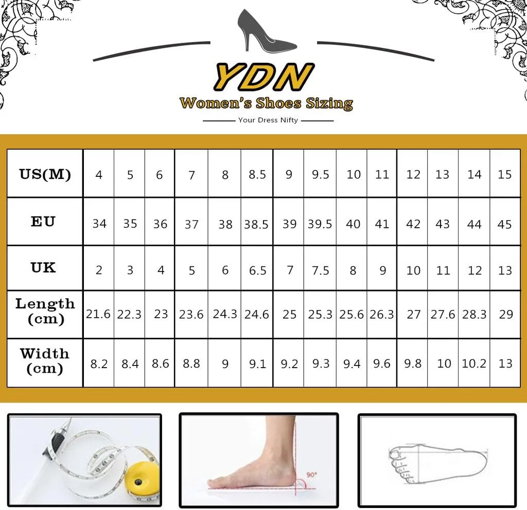 YDN Western Open Toe D'Orsay Casual Flats Sandals Slip on Comfy Walking Shoes Size 4-16 US
