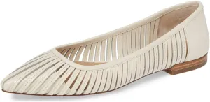 YDN Women Chic Pointed Toe Hollow Out Ballet Flats Caged Low Heel Slip On Comfy Pumps Shoes