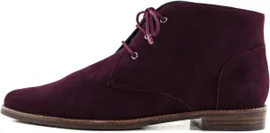 YDN Womens Trendy Low Heel Pointy Toe Lace Up Chukka Ankle Boots Flats Fall Winter Booties Casual Formal Dress Shoe Size 4-15 US