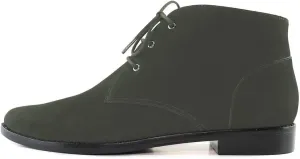 YDN Womens Trendy Low Heel Pointy Toe Lace Up Chukka Ankle Boots Flats Fall Winter Booties Casual Formal Dress Shoe Size 4-15 US