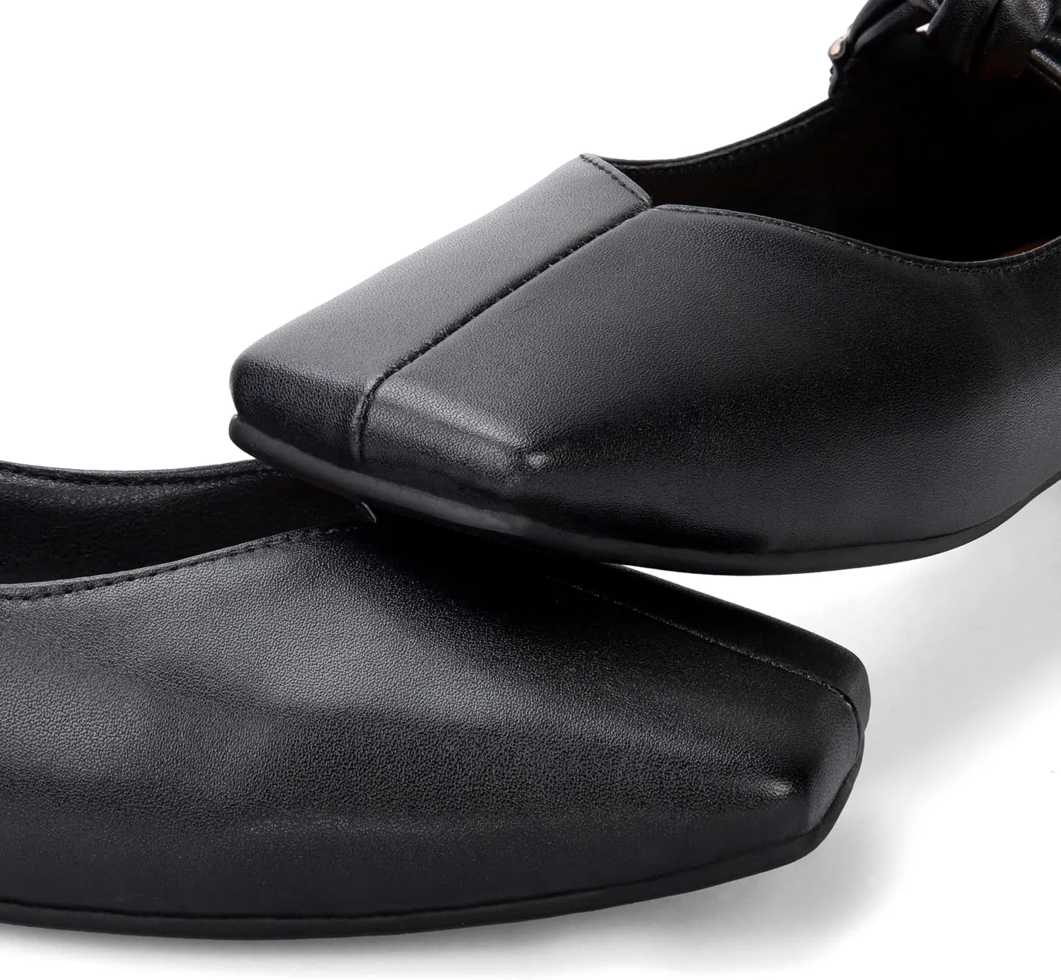 Yishaweiqi Bow Knot Ballet Flats Shoes for Women Bowtie Strap Ballerina Shoes Slip-on Square Toe Mary Jane Flats