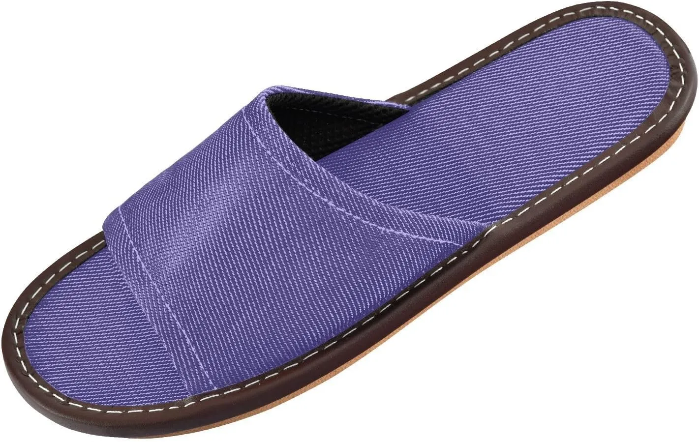 Yuiboo Dark Slate Blue Mens Travel Slippers Breathable Anti-slip Sandals for Hotel Hotel Indoor