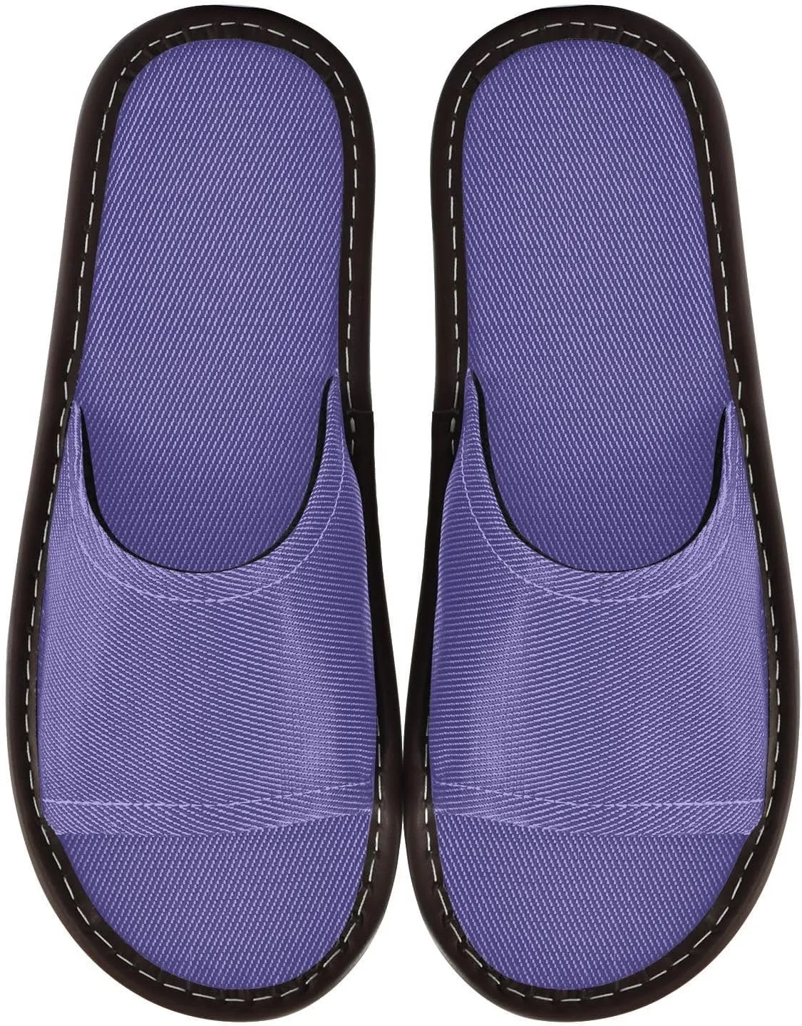 Yuiboo Dark Slate Blue Mens Travel Slippers Breathable Anti-slip Sandals for Hotel Hotel Indoor