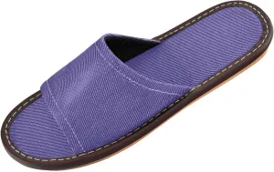 Yuiboo Dark Slate Blue Mens Travel Slippers Breathable Anti-slip Sandals for Hotel Hotel Indoor