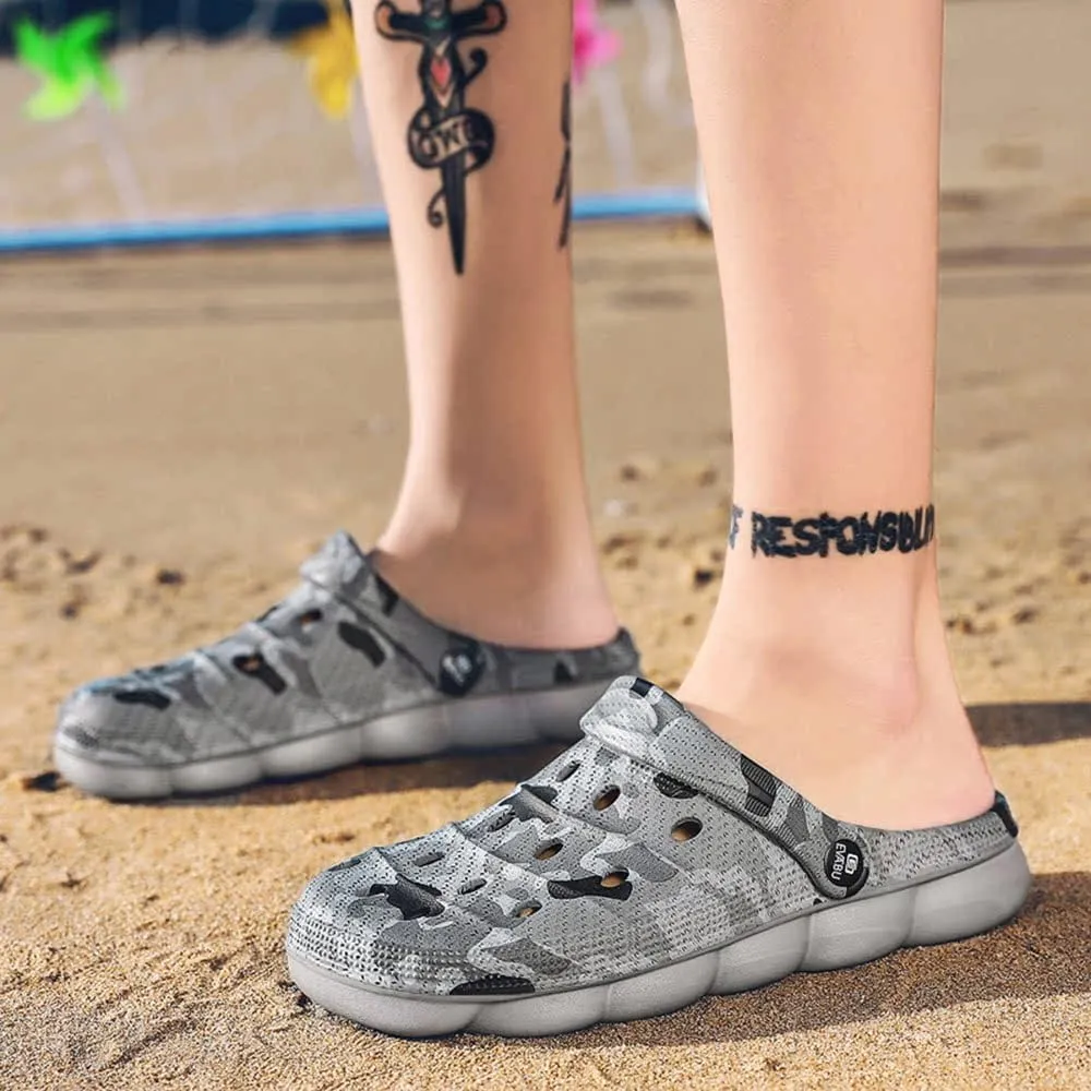 YUKTOPA Mens Garden Clogs Mules Anti-Slip Water Shoes Breathable Sandals Outdoor Beach Shower Slippers