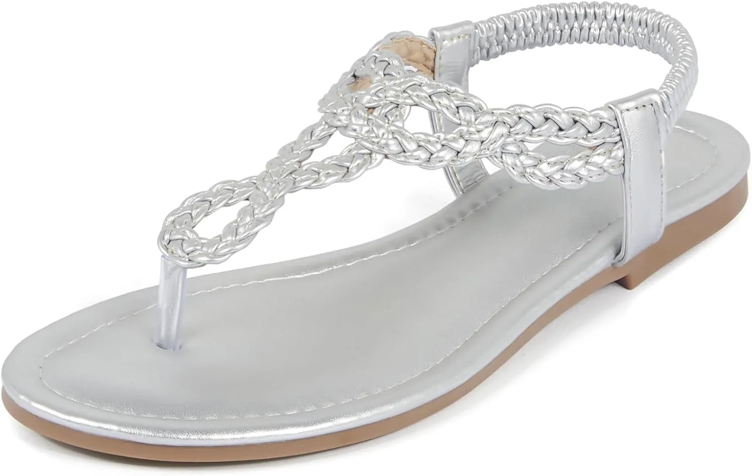 zeetoo Women's Flat Sandals Summer T-StrapThong Bohemian Casual Comfortable Dressy Sandals for Women