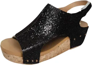 ZSpzx Womens Comfy Wedge Orthopedic Sandals Summer Platform Cork Wedges Women's Buckle Ankle Strap Sandal Comfortable Strappy Casual Ladies Shoes Sandalias Ortopédicas Para Mujer